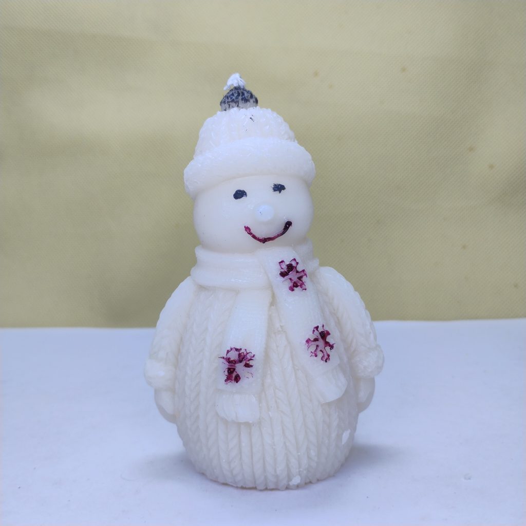 Snowman candle